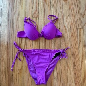 NWT XOXO Purple Bikini Set